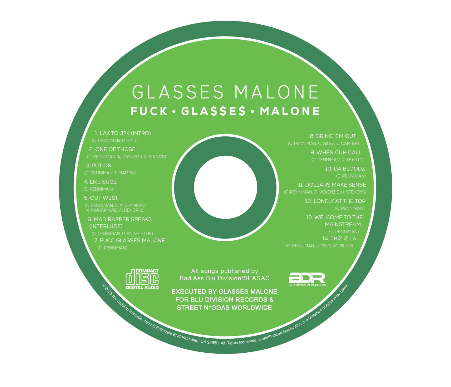 Fuck Glasses Malone CD (Autographed)